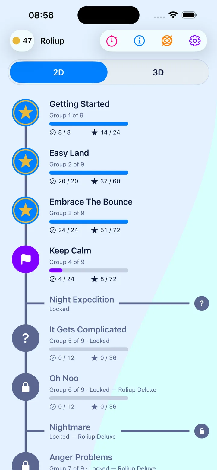 Roliup: 2D world overview